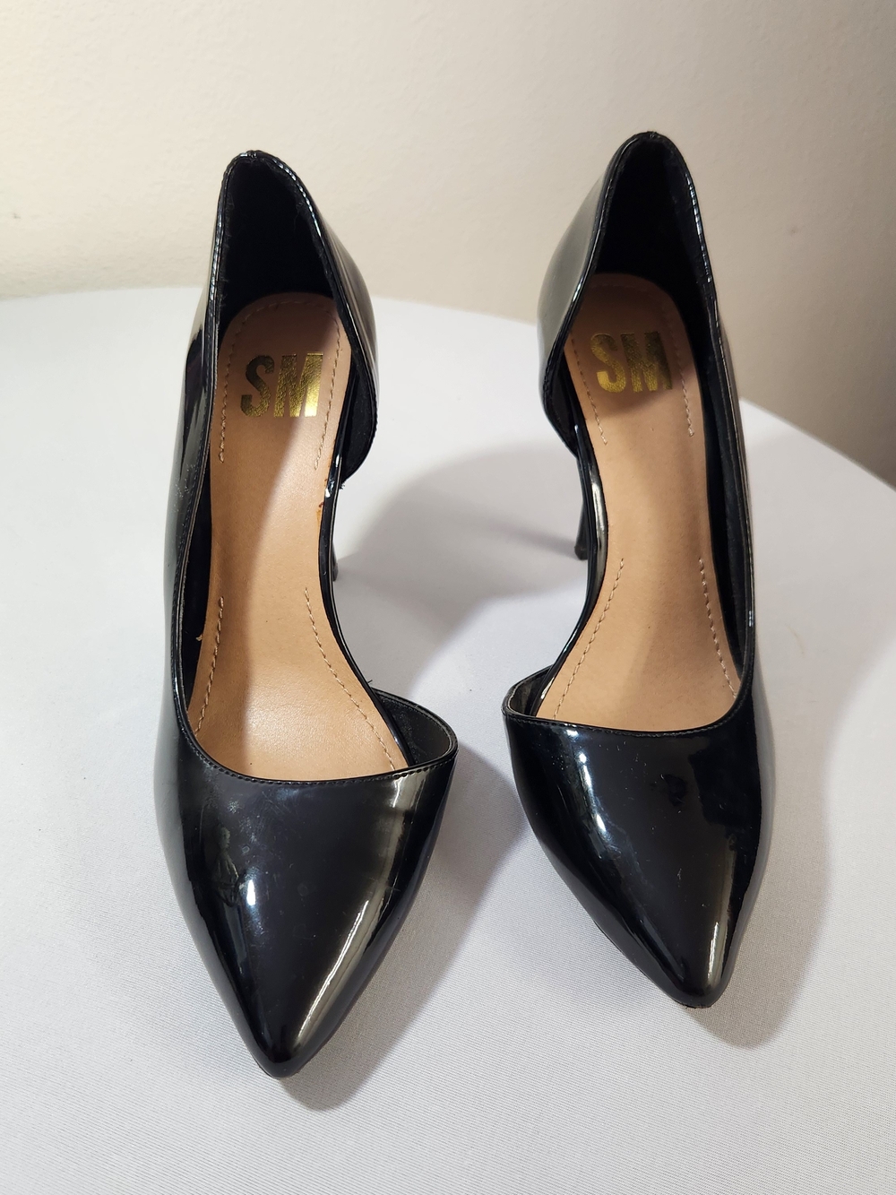 ⭐️Steve Madden SM Black Patent D'Orsay Pointed Toe Stiletto High Heels Size 10
